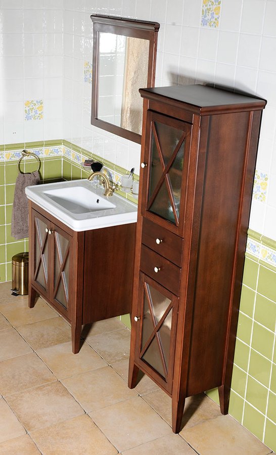 CROSS skříňka vysoká 49x170x39cm, levá, buk CR314