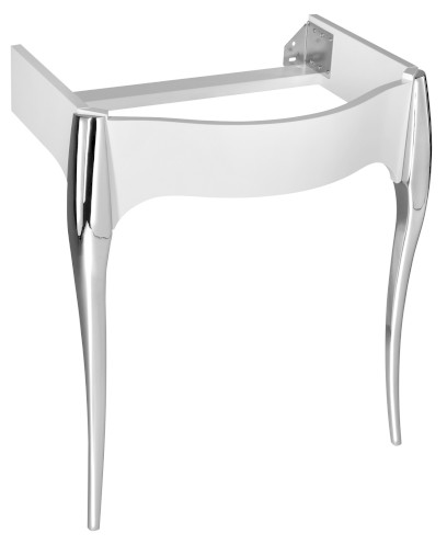 RETRO skříňka bílá lakovaná pro umyvadlo 73cm, nohy chrom 7362K5