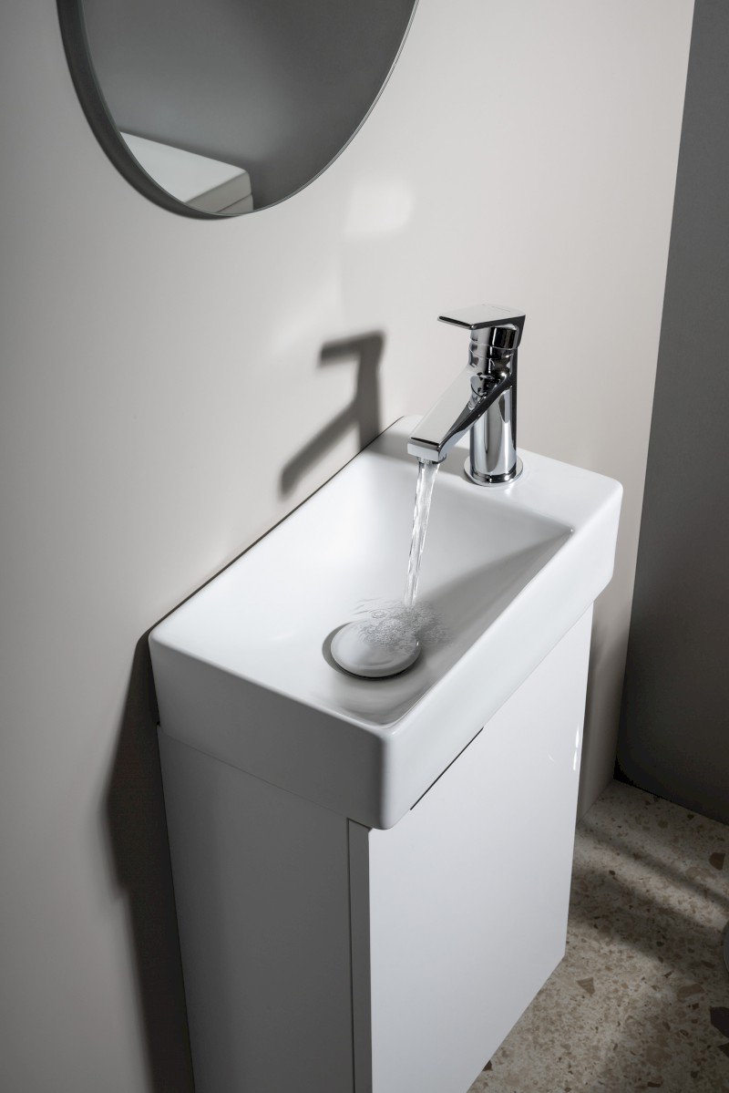 MARGITHA keramické umývátko 38x22cm, otvor pro baterii vpravo, bílá MGT3822