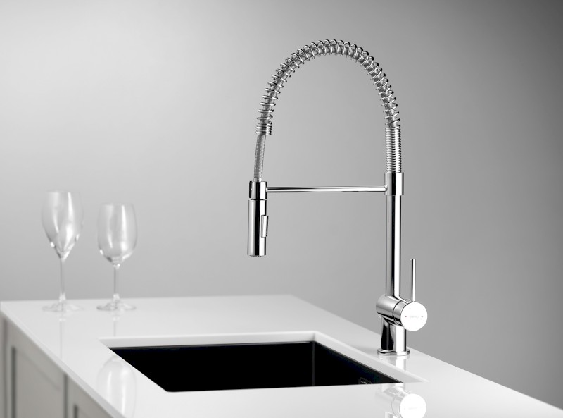 MOOVAN stojánková dřezová baterie se sprškou, chrom FF125