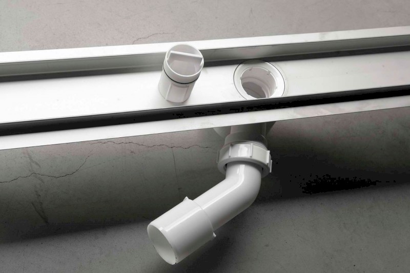 BUCANERA nerezový podlahový žlab s roštem, L-900, DN50 NO3190