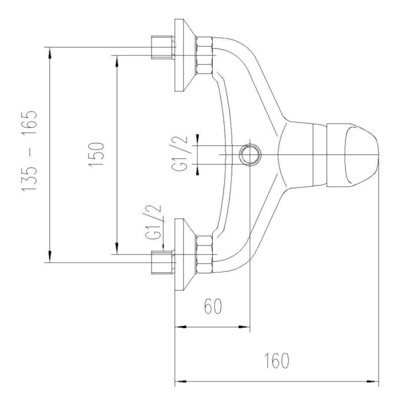 KASIOPEA nástěnná sprchová baterie, chrom 1107-11