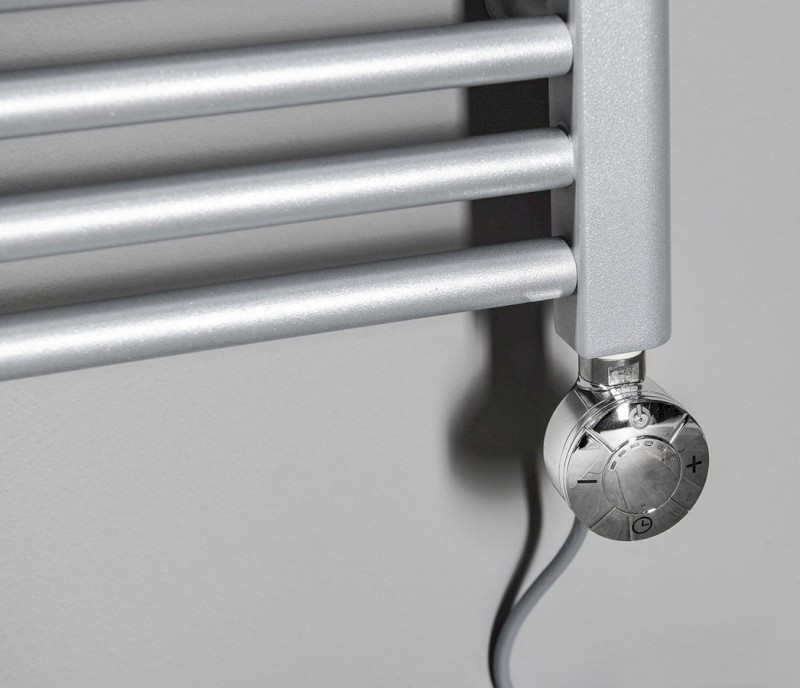 Topná tyč s termostatem, rovný kabel, 600 W, chrom LT67446