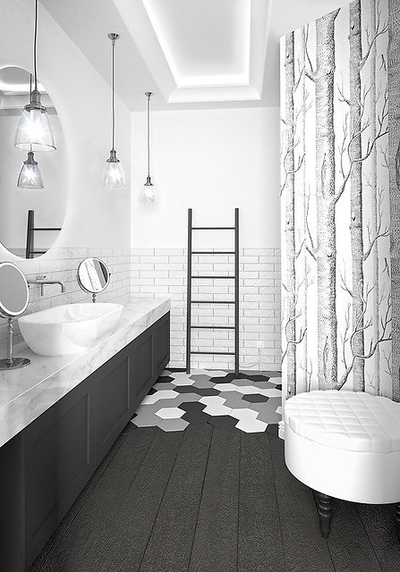 KARBO elektrický sušák ručníků, kulatý, 500x1600mm, 120 W, černá mat KB905