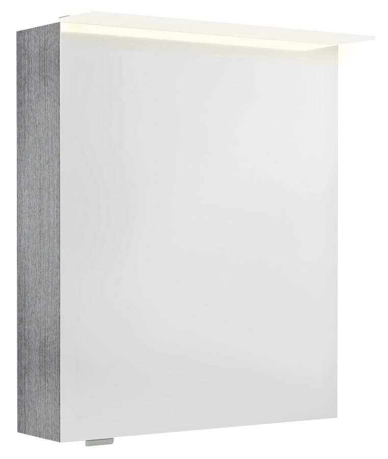LINEX galerka s LED osvětlením, 60x70x15cm, levá/pravá, dub stříbrný LX060-0011