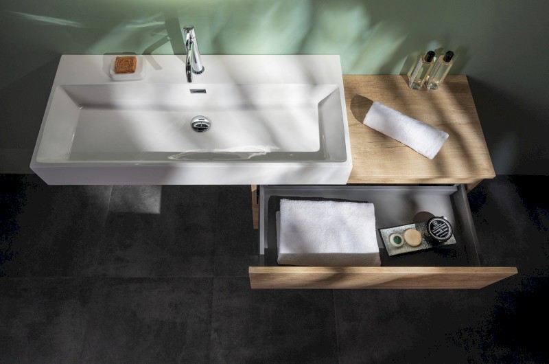 ODETTA umyvadlová skříňka 95x50x43,5cm, dub Alabama DT100-2222