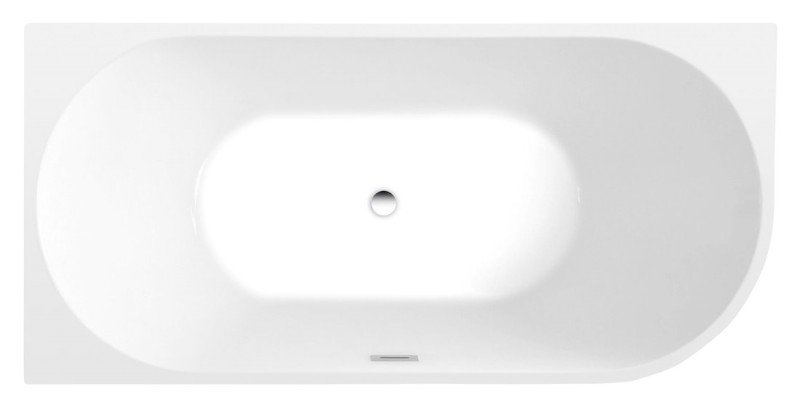 TIBERA L rohová stojící vana, 170x80cm, bílá E1026