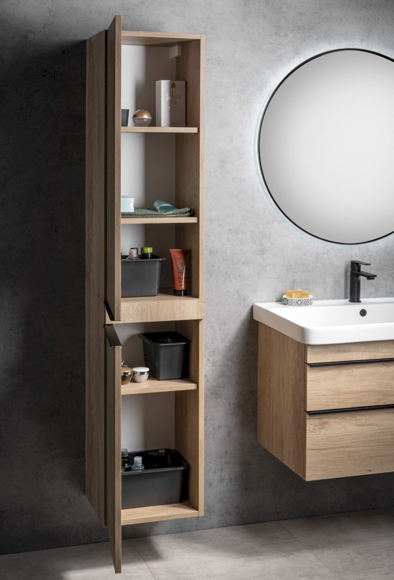 SITIA skříňka vysoká 46,7x172x32cm, 2x dvířka, levá/pravá, dub alabama SI450-2222