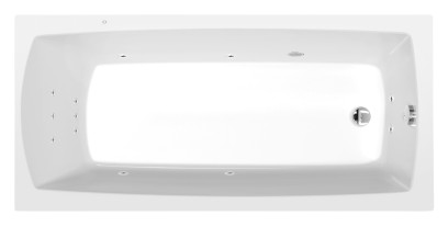 LILY hydromasážní vana, 150x70x39cm, Attraction Hydro, chrom 72273.3010