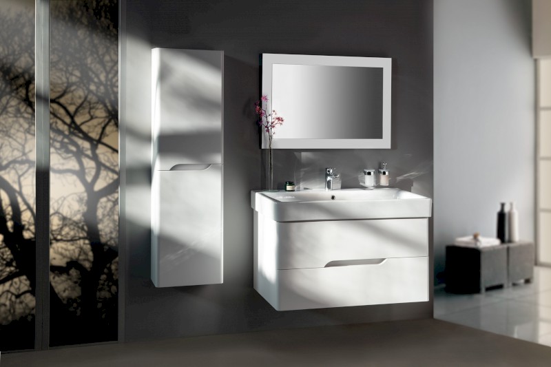 MEDIENA skříňka vysoká 40x140x20cm, 2x dvířka, levá/pravá, bílá mat/bílá mat MD450