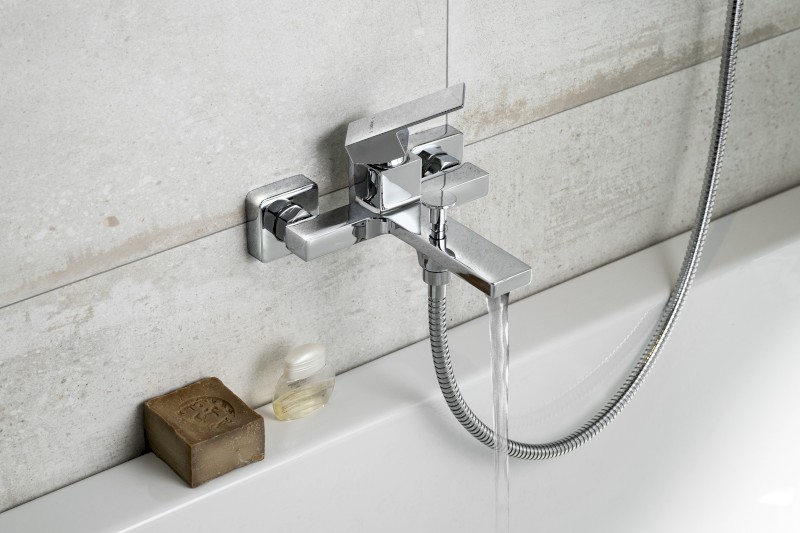 CUBEMIX nástěnná vanová baterie, chrom CM010