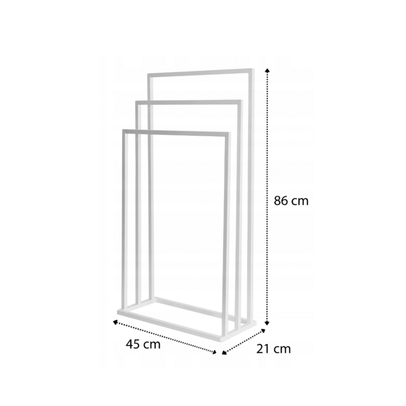 Stojan na ručníky 450x860x210mm, bílá mat MU450W