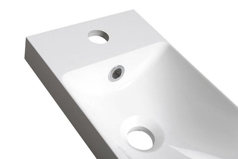 AGOS umývátko, litý mramor, 80x22cm, levé/pravé, bílá AS080