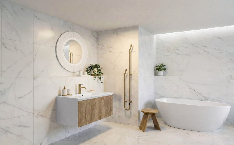 ARECA umyvadlo, litý mramor, 81x51,5cm, bílá AC081