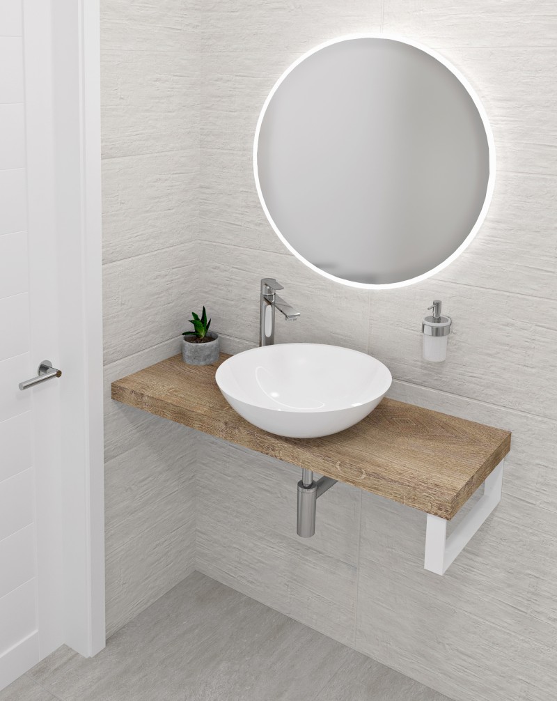 AVICE deska pod umyvadlo 140x36cm, tl.5cm, dub Rover AV1464