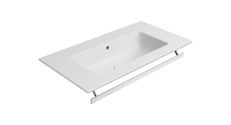 PURA keramické umyvadlo Slim 82x46cm, bez otvoru, bílá mat 8885009