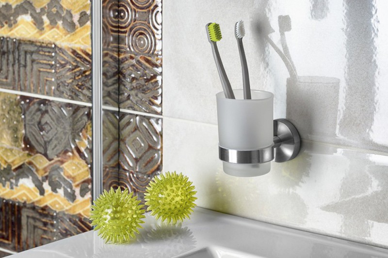 X-STEEL sklenka, mléčné sklo, nerez mat XS900