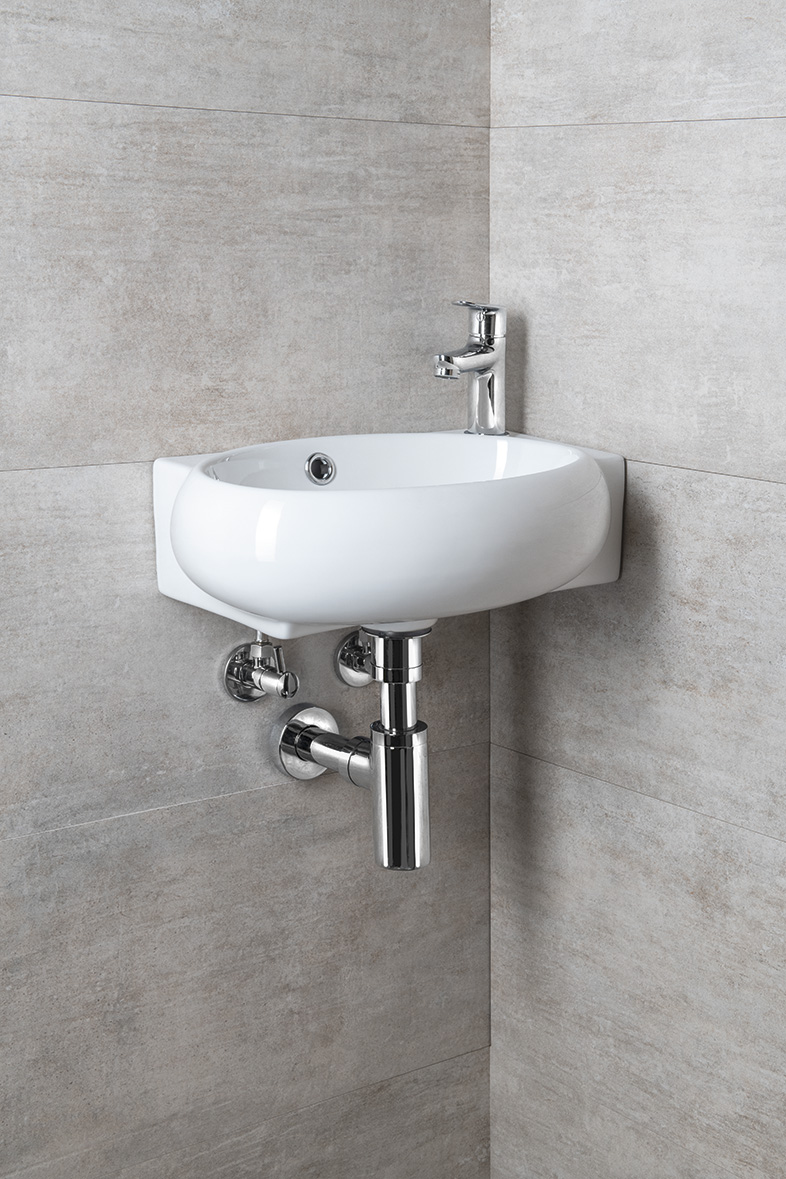 RIBERA keramické umývátko rohové 43x28,5 cm, otvor pro baterii vpravo, bílá AR497