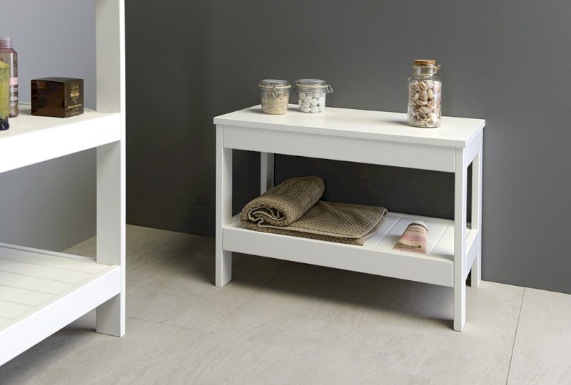 ETIDE policový regál nízký 61x45x36 cm, bílá mat ET061