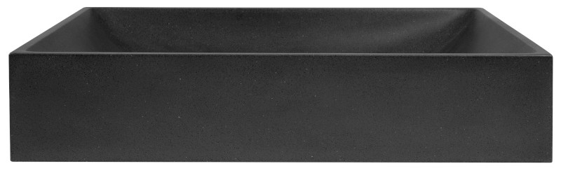 TARANT betonové umyvadlo včetně výpusti, 58x36cm, černý granit AR471