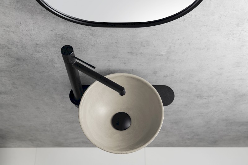 MINOR betonové umývátko na desku, Ø 26cm, písková mat MR26014