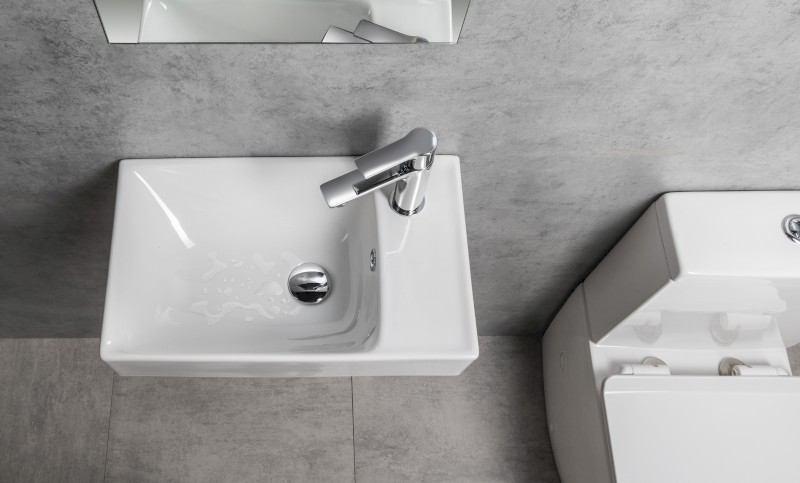 NUALI keramické umývátko 50x30cm, baterie vpravo, bílá TU0129