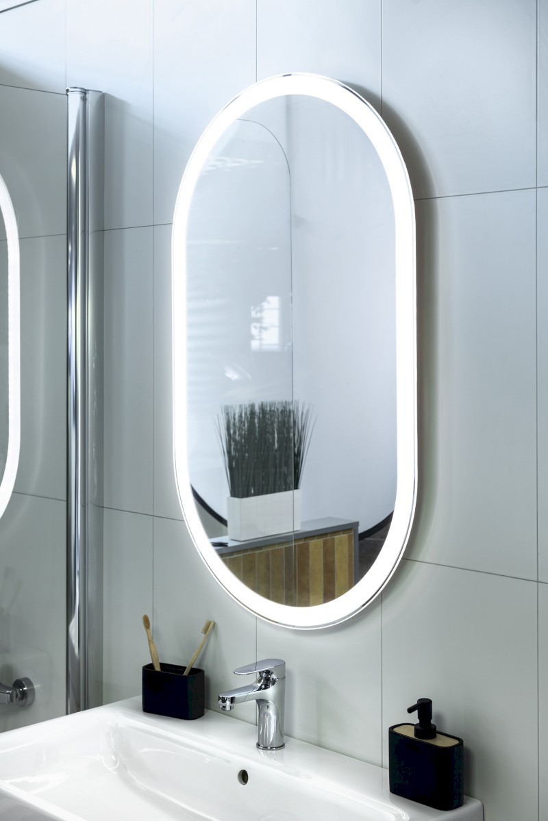 PARGA oválné zrcadlo s LED osvětlením 60x100cm PG600