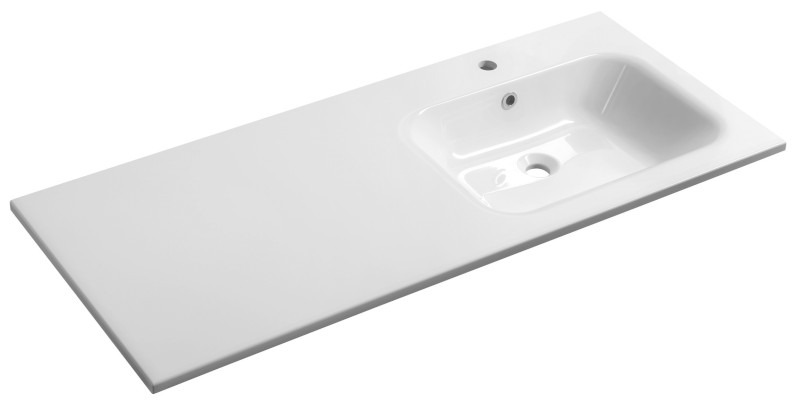 ARECA umyvadlo, litý mramor, 121x51,5cm, pravé, bílá AC121R