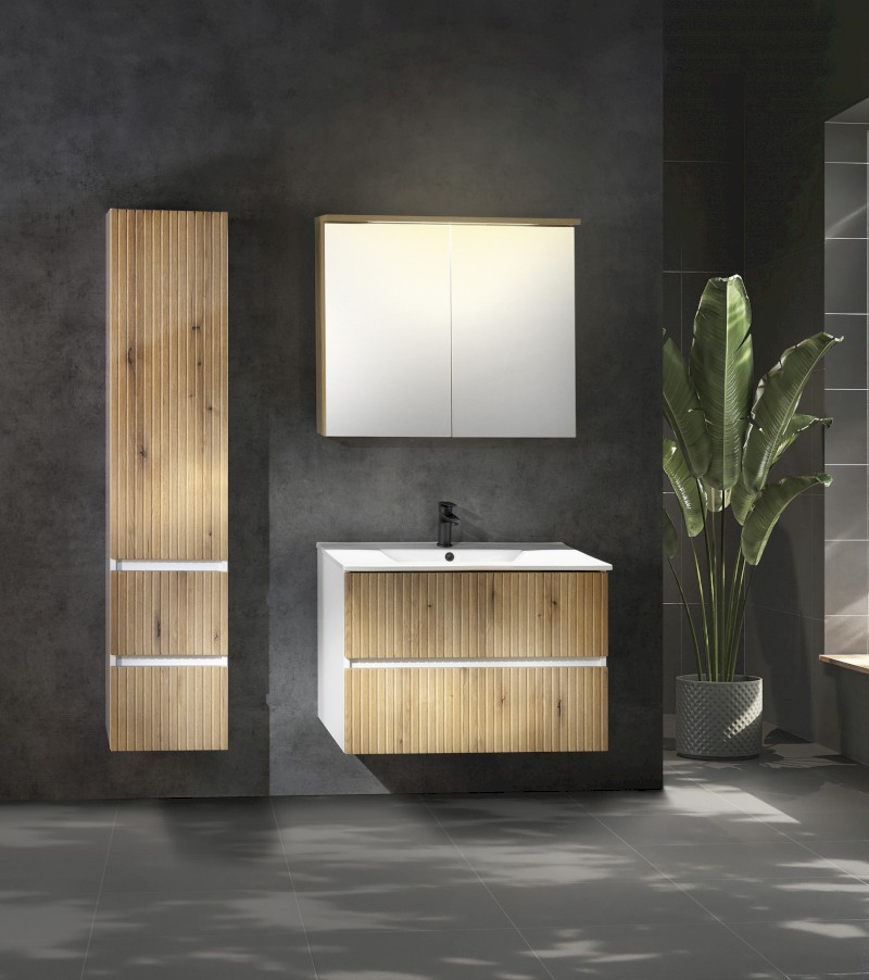 PANEDA STRIP umyvadlová skříňka 89,5x55x45,2cm, dub emporio PN390