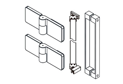 TRINITY komponenty pro dveře do niky, zlato mat, levé GT12LG