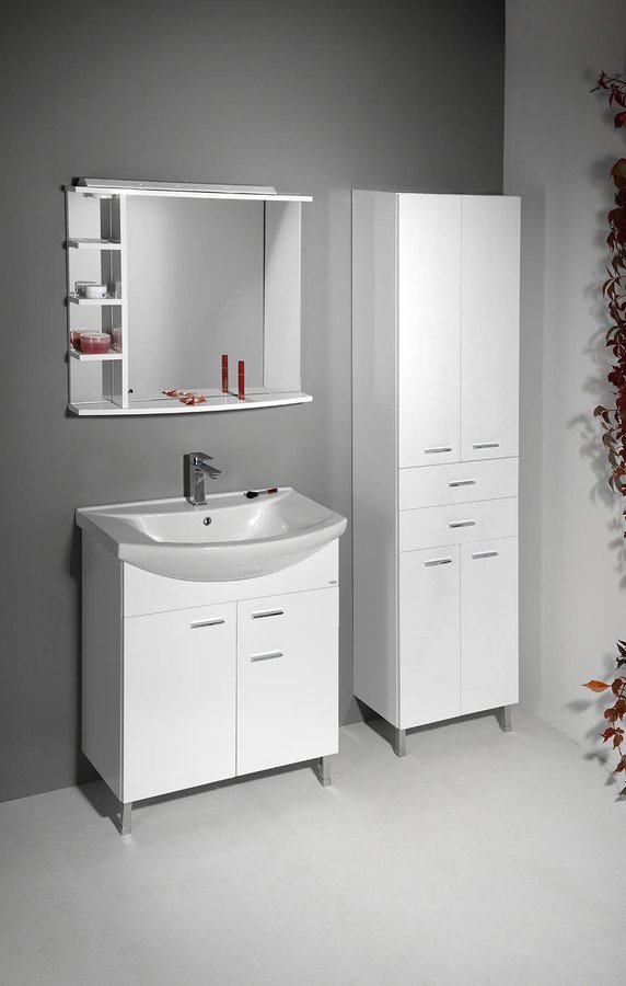 ZOJA/KERAMIA FRESH skříňka vysoká se zásuvkami 50x184x29cm, bílá 51291