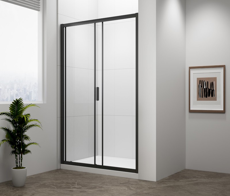 EASY BLACK sprchové dveře 1300mm, čiré sklo EL1315B