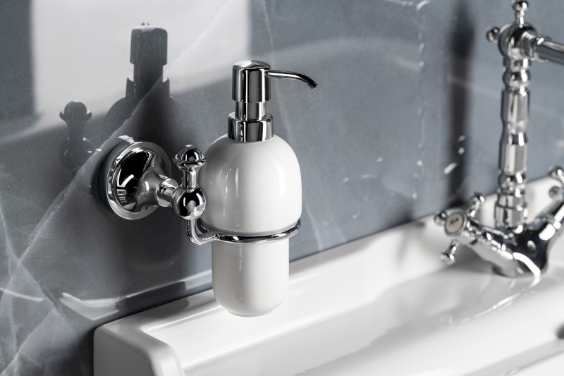 NEVIS dávkovač mýdla, keramika, chrom NV8013