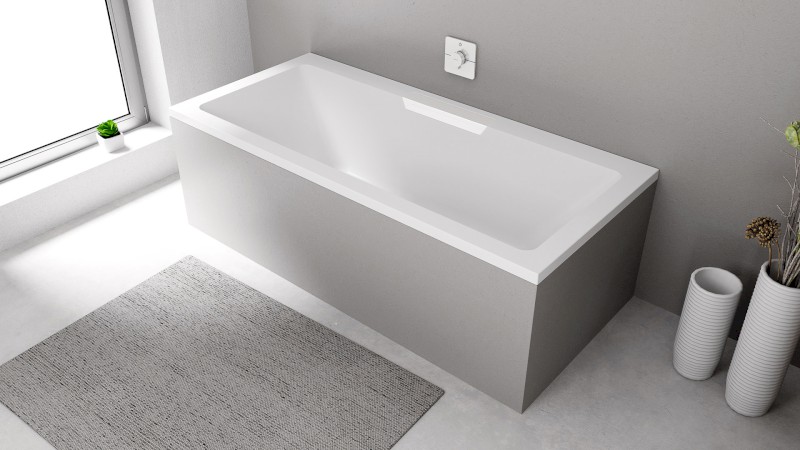 CASCATA obdélníková vana 185x85x45cm, kaskáda bílá 73836.101