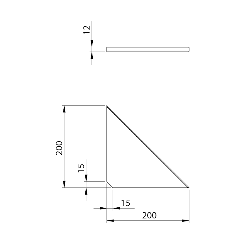 ABELINE rohová police rockstone 200x200mm, bílá mat AE200-0101