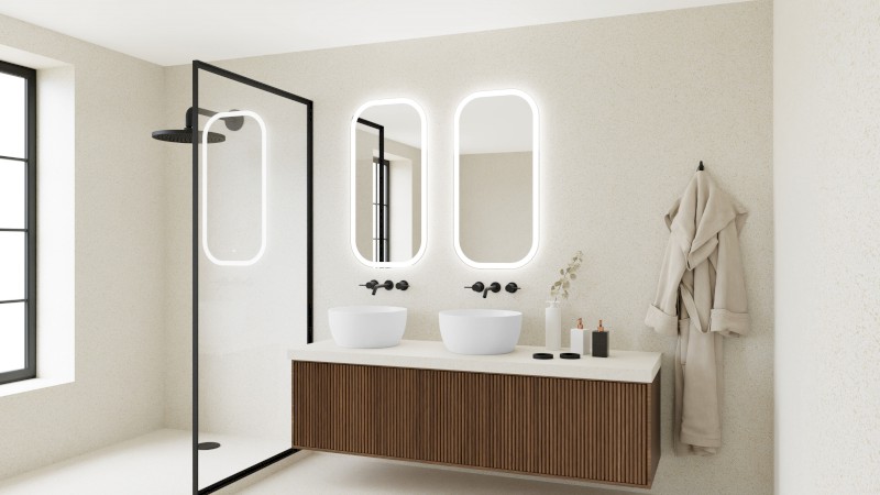 MANOR zrcadlo s LED osvětlením 50x100cm MN500