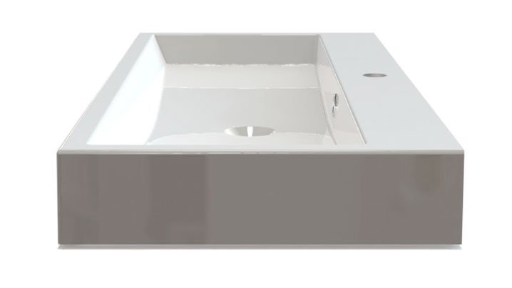 ORINOKO umyvadlo, litý mramor, 100x42cm, bílá OR100