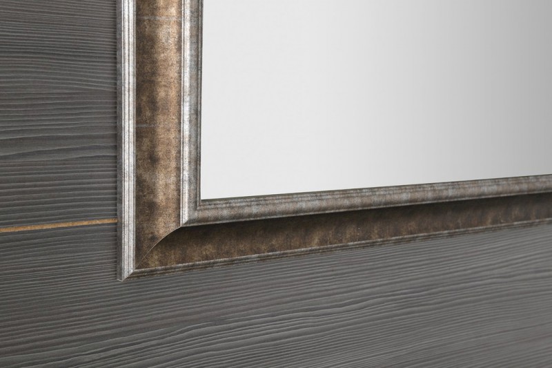 AMBIENTE zrcadlo v dřevěném rámu 72x92cm, bronzová patina NL700