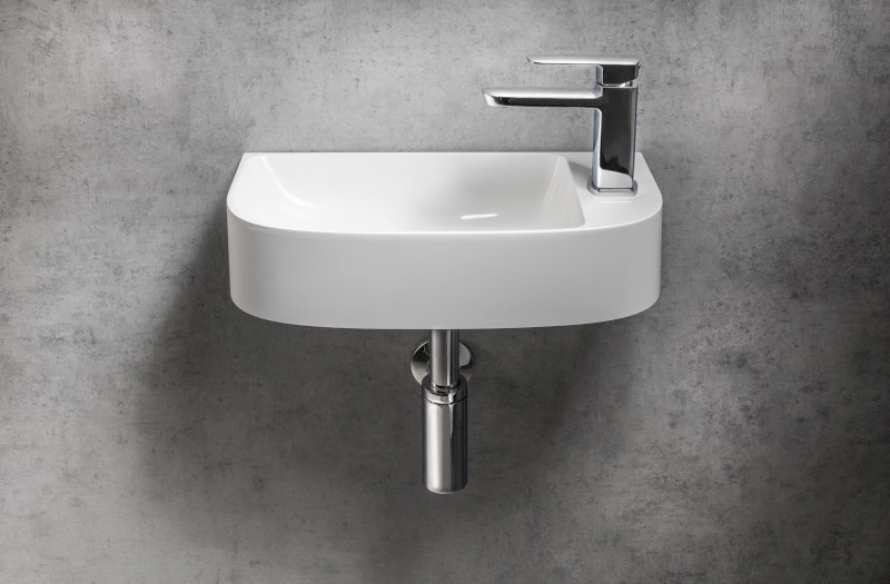 ALGA umývátko, litý mramor, 44x22cm, bílá AG440