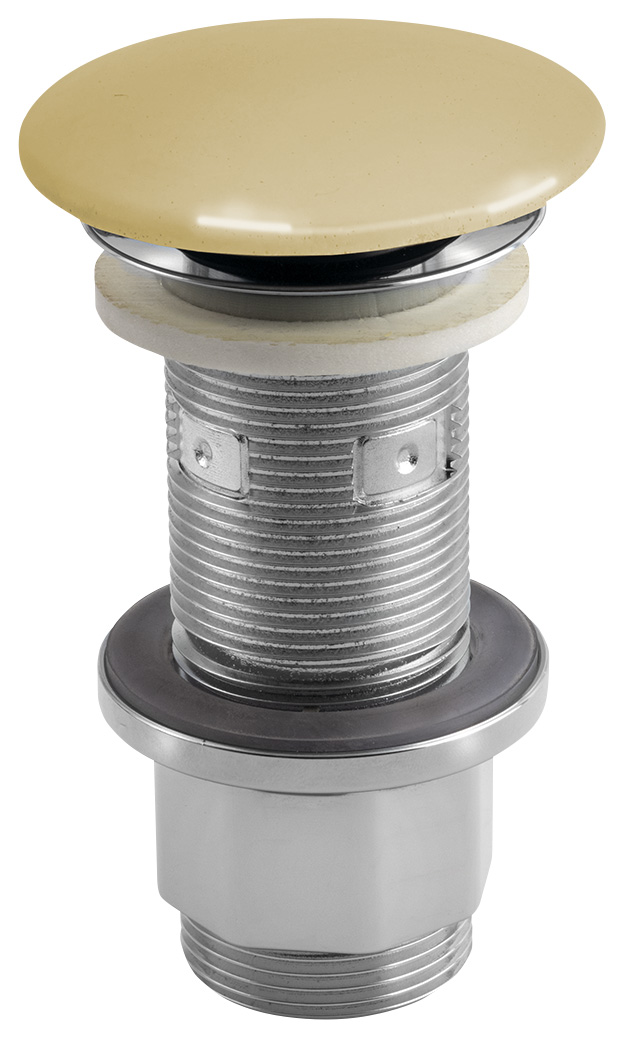 Umyvadlová výpust 5/4“, click-clack, betonová zátka, 10-80mm, žlutá pololesk AS922