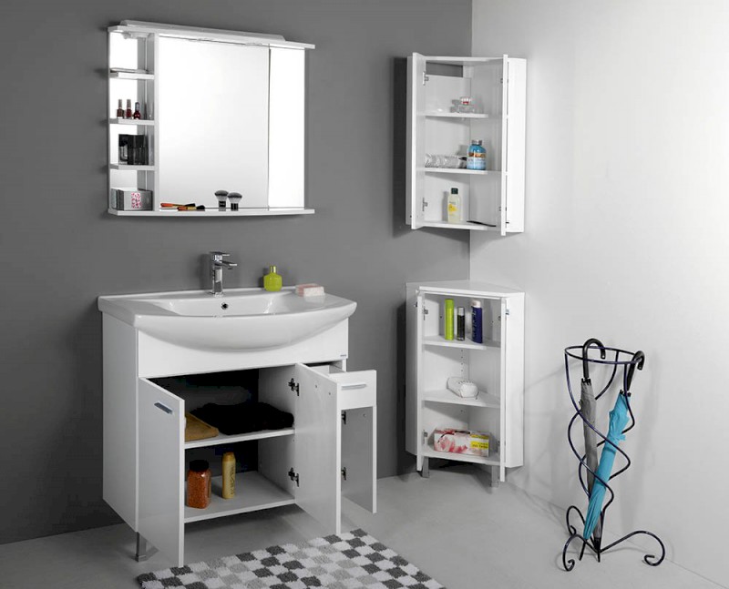 ZOJA/KERAMIA FRESH horní skříňka rohová 35x76x35cm, bílá 50331