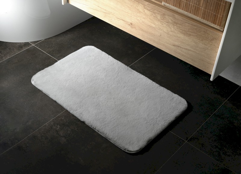 FUZZY koupelnová předložka, 50x80cm, 100% polyester, protiskluz, šedá 96FY508008