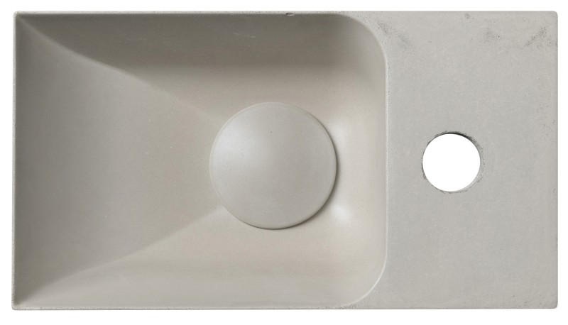 PICCOLINO betonové umývátko 30,8x17cm, baterie vpravo, písková mat PK30514
