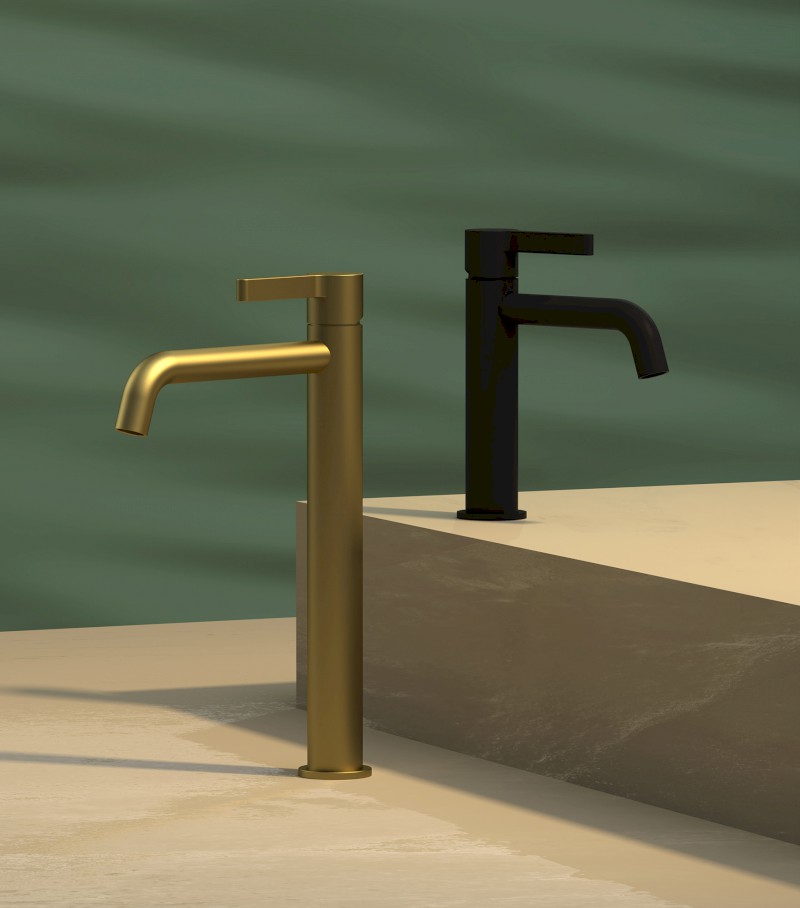 ICONIC stojánková umyvadlová baterie vysoká, zlato mat AF006GB