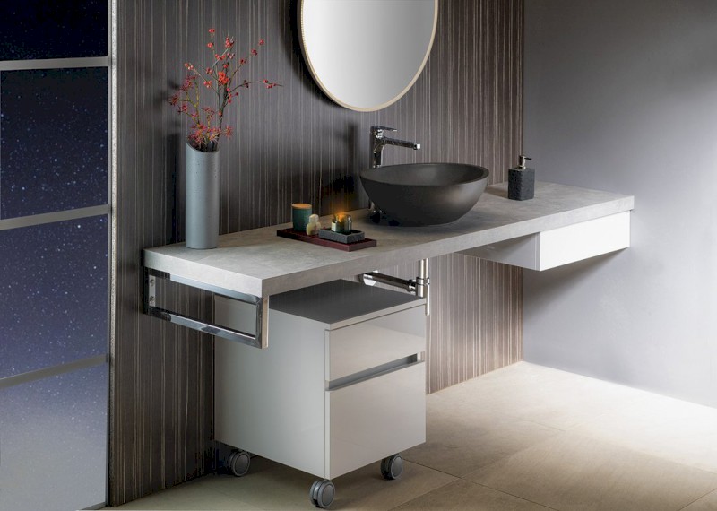 AVICE deska pod umyvadlo 210x50cm, tl.5cm, cement AV217