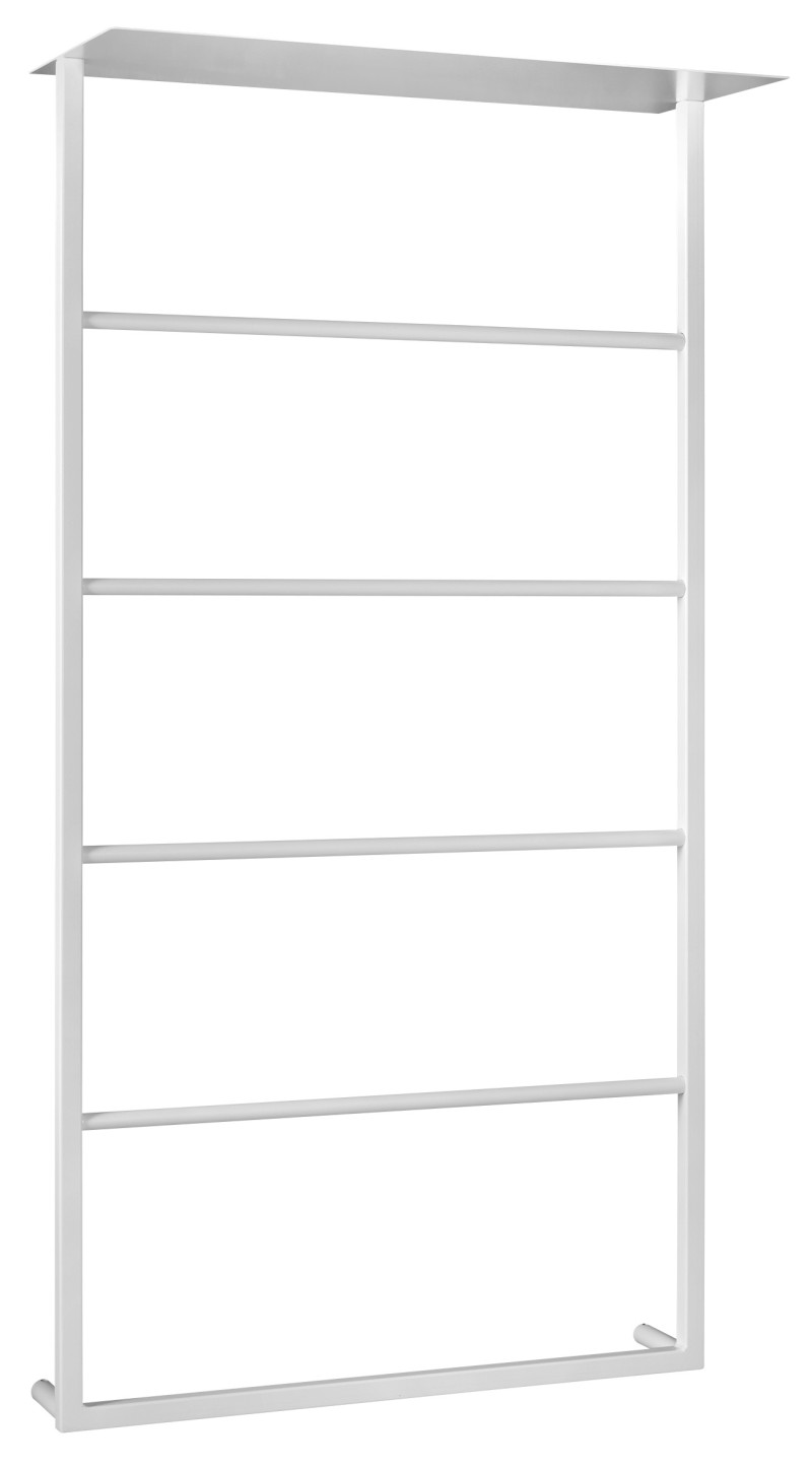 SKA nástěnný sušák ručníků s policí 604x1184x252mm, bílá mat SKA712