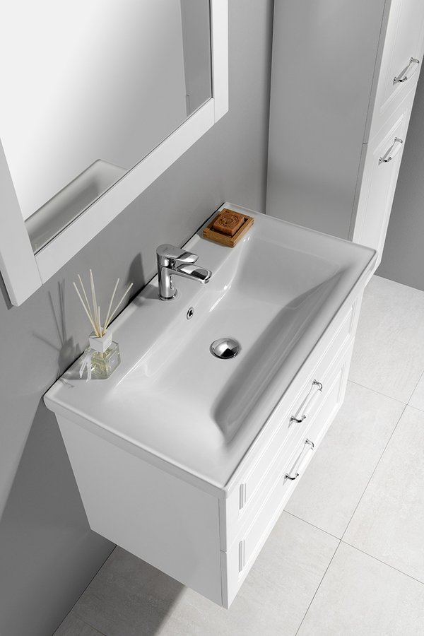 FAVOLO umyvadlová skříňka 86,5x60x44,6cm, bílá mat FV290