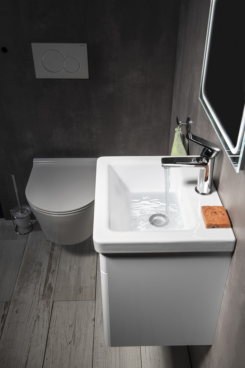 ELLA umyvadlová skříňka 37,5x43x34cm, 1x dvířka, levá, bílá EL040-3030