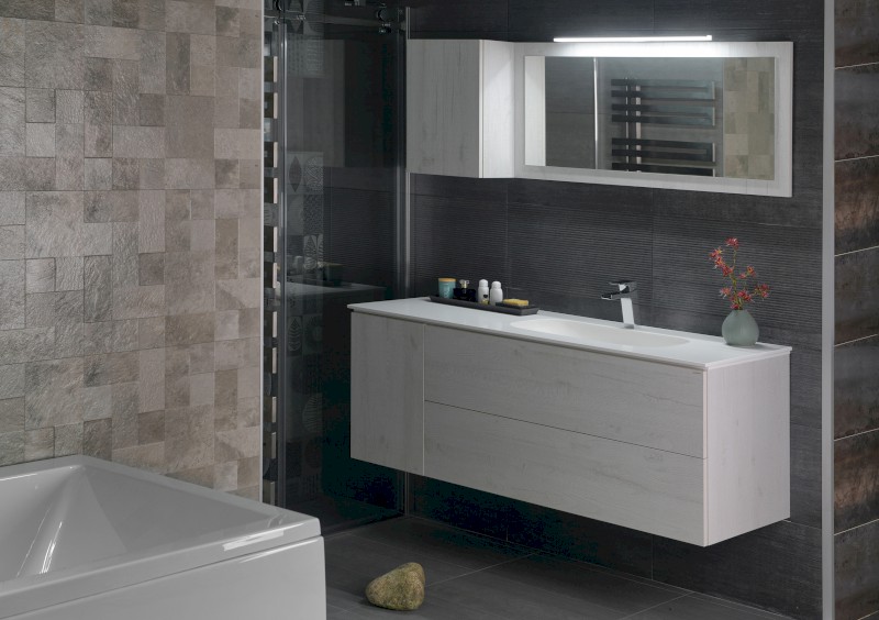 TREOS skříňka spodní dvířková 35x53x50,5cm, pravá/levá, dub Polar TS035-1010