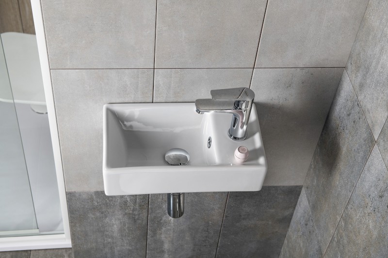 MINOS keramické umývátko 40x22cm, baterie vpravo, bílá 4059